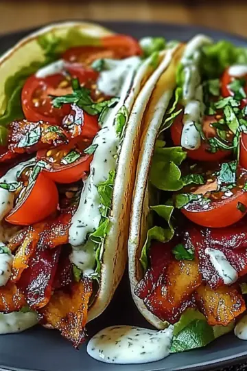 BLT Wraps with Sauce