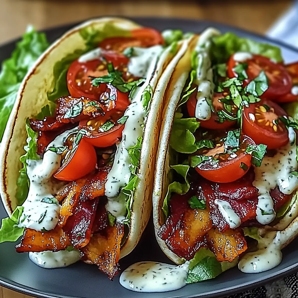 BLT Wraps with Sauce