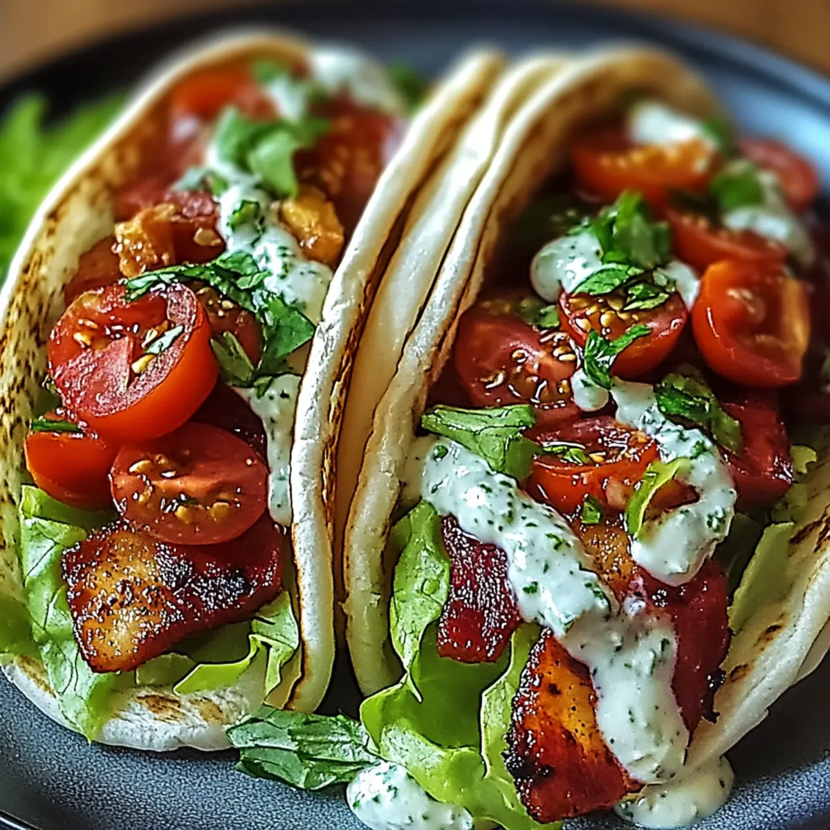 BLT Wraps with Sauce