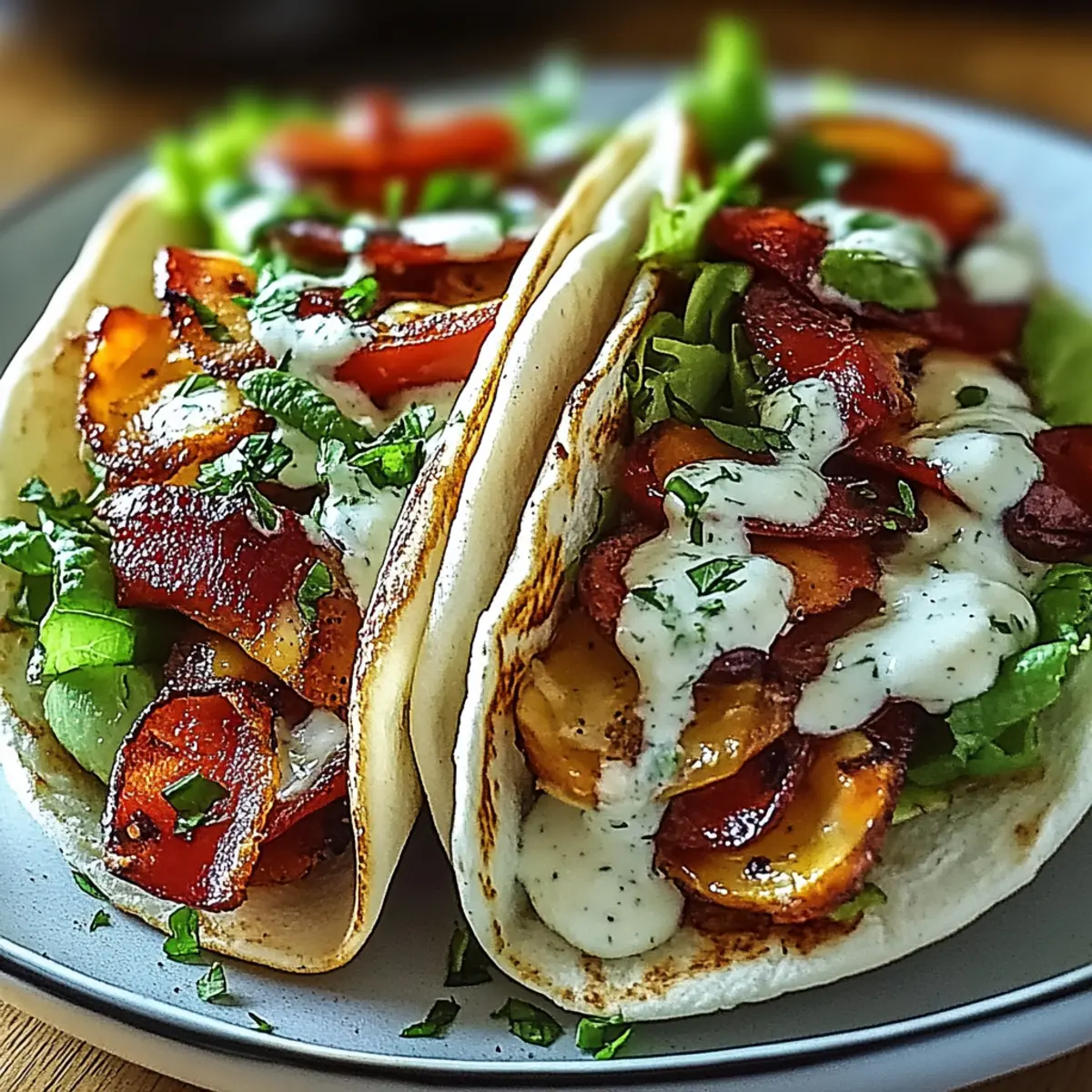 BLT Wraps with Sauce