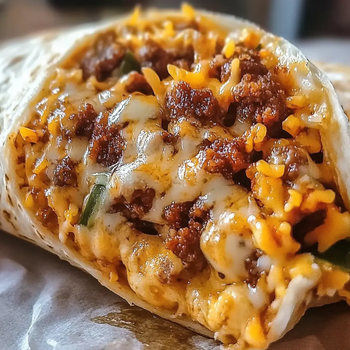 Beefy Melt Burrito