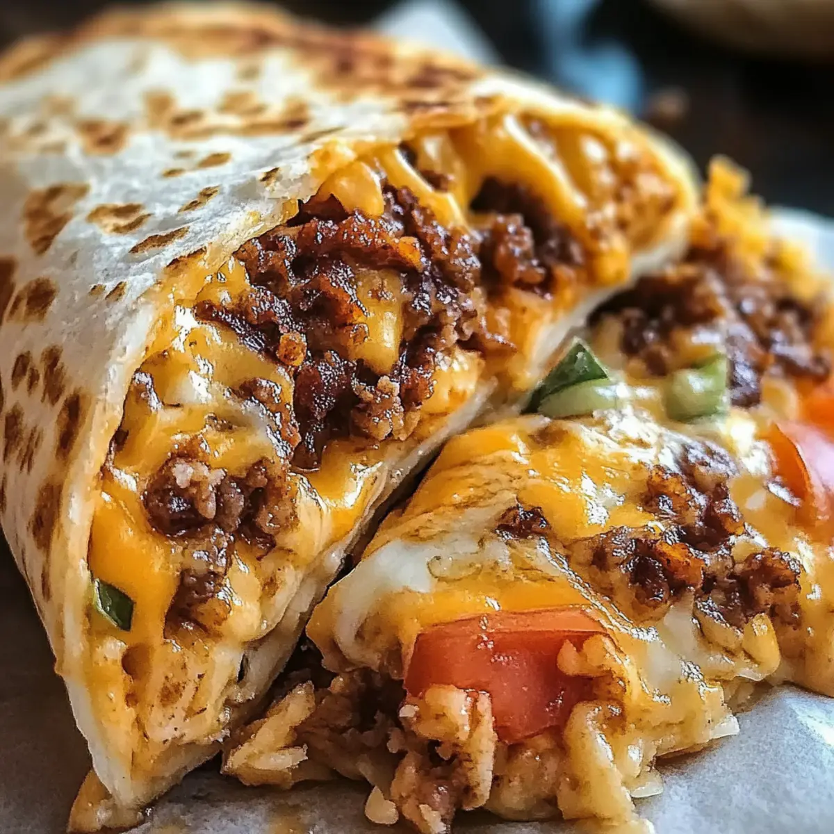 Beefy Melt Burrito