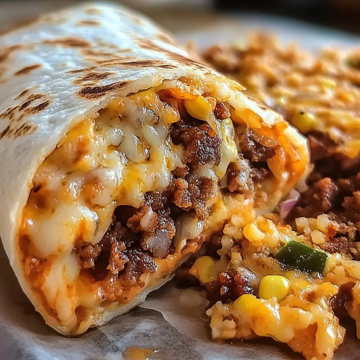 Beefy Melt Burrito