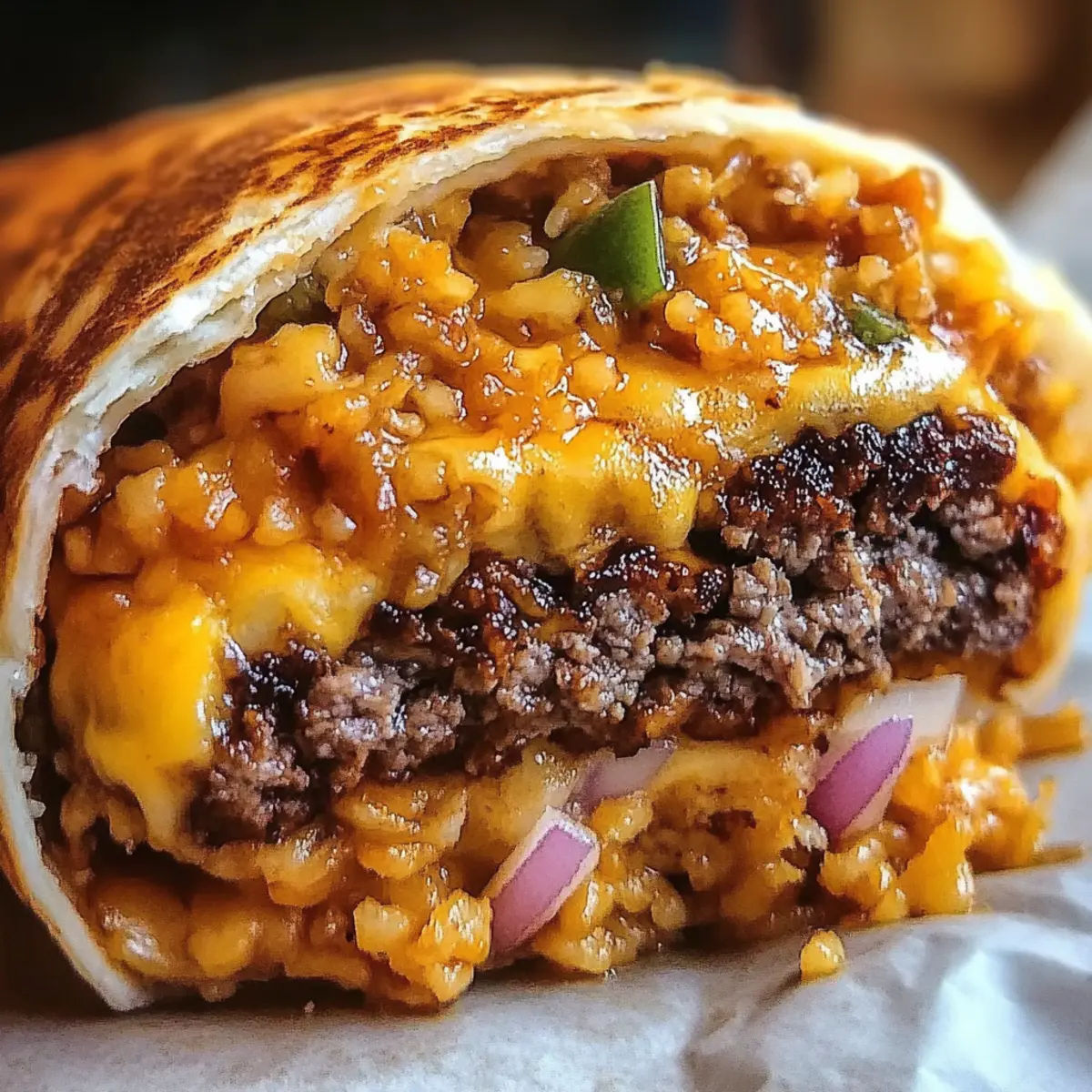 Beefy Melt Burrito