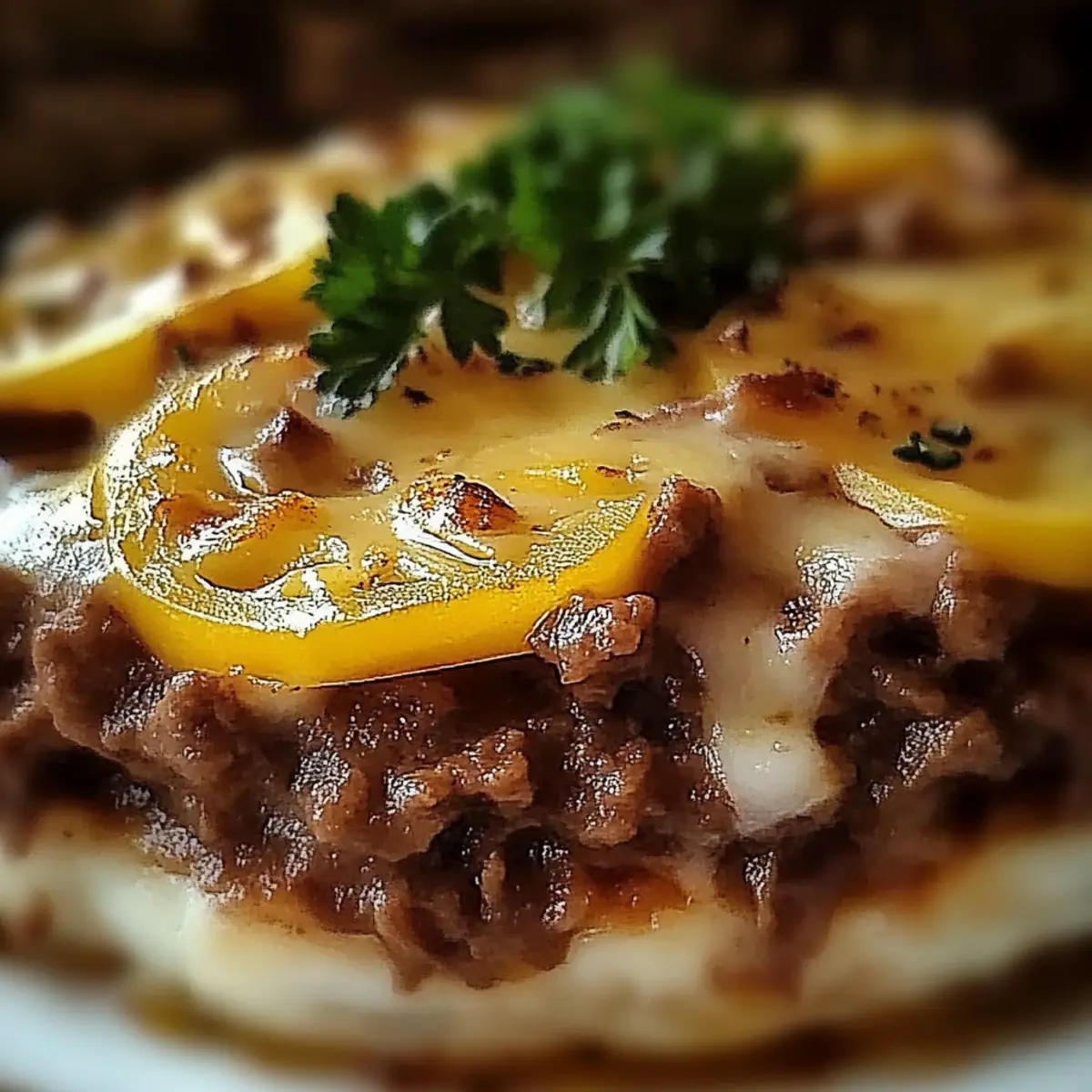 Cheesy Potato Beef Bake