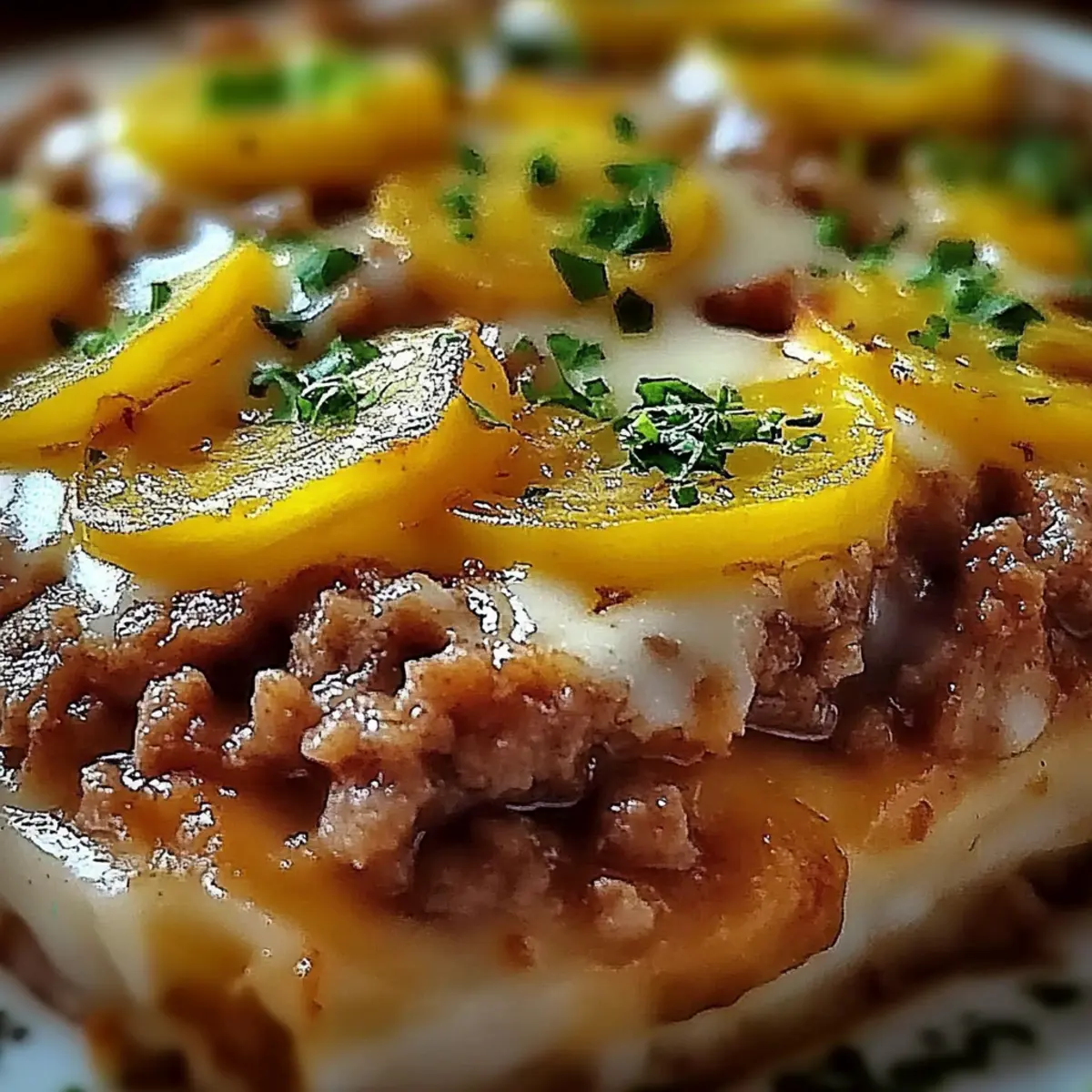 Cheesy Potato Beef Bake