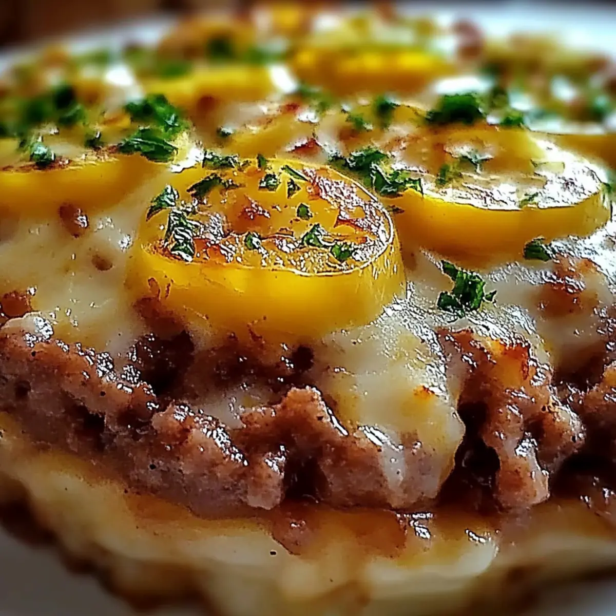 Cheesy Potato Beef Bake