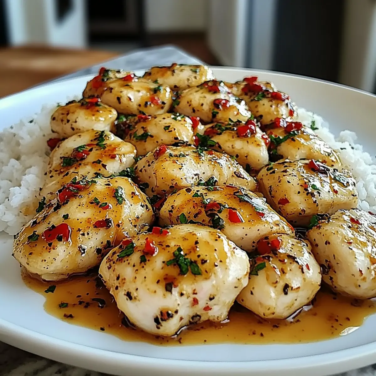 Chicken Scampi with Creamy Garlic Parmesan Rice