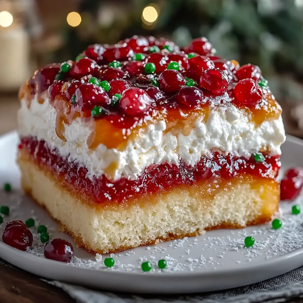 Christmas Jello Poke Cake