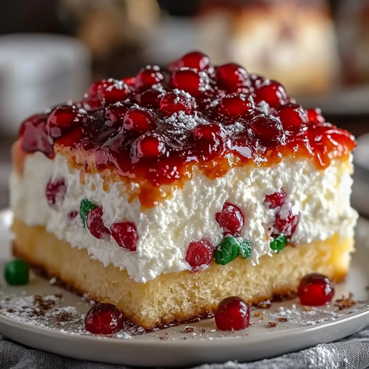 Christmas Jello Poke Cake