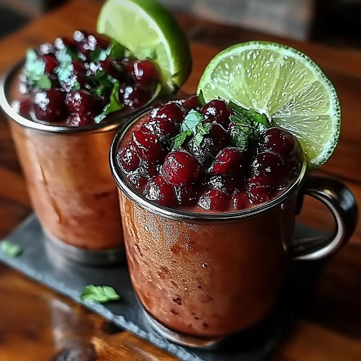 Cranberry Moscow Mule Cocktail