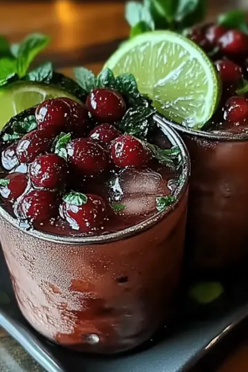 Cranberry Moscow Mule Cocktail
