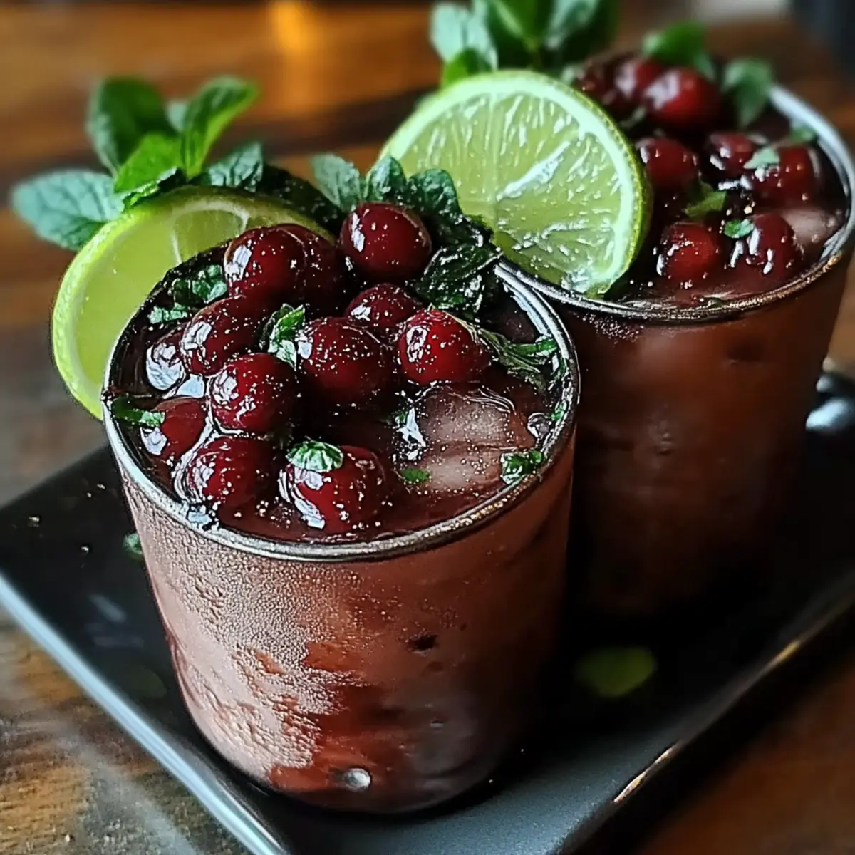Cranberry Moscow Mule Cocktail