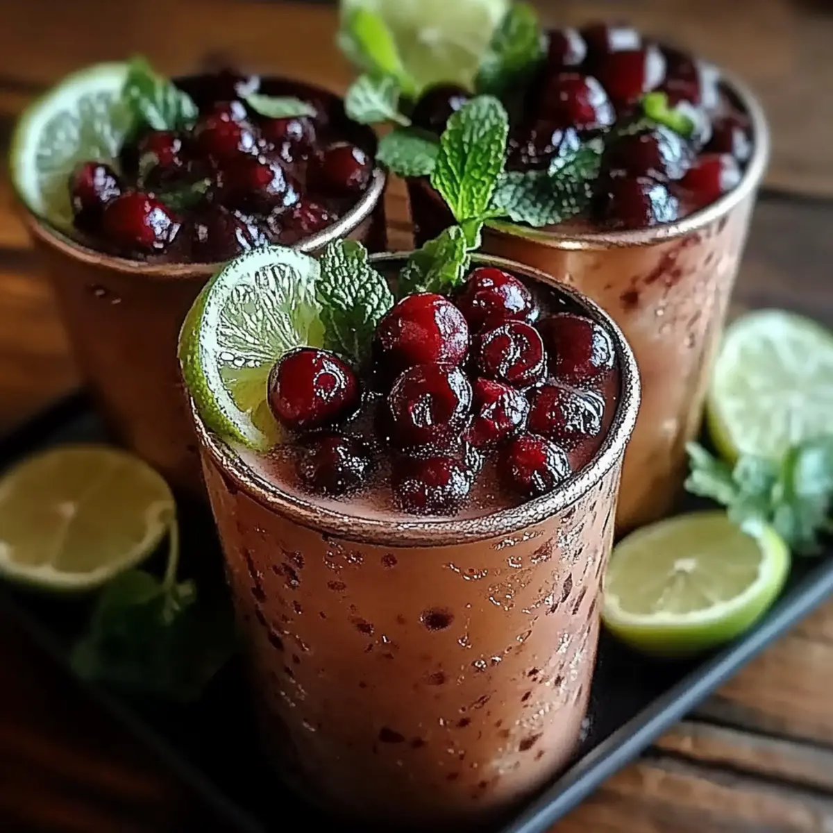 Cranberry Moscow Mule Cocktail