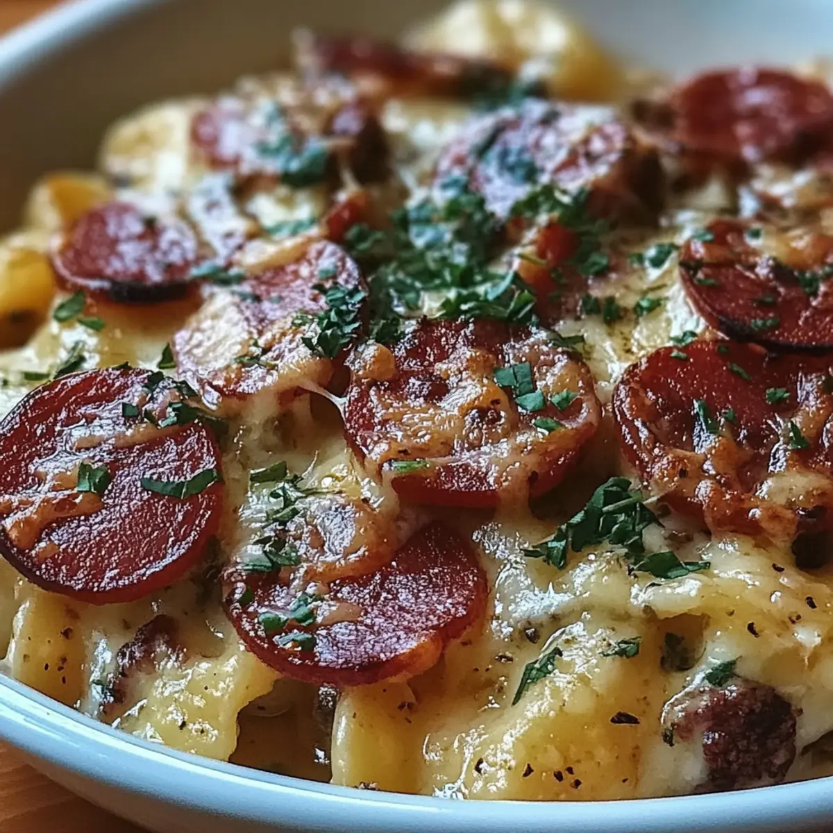 Creamy Crockpot Pierogi Casserole With Kielbasa