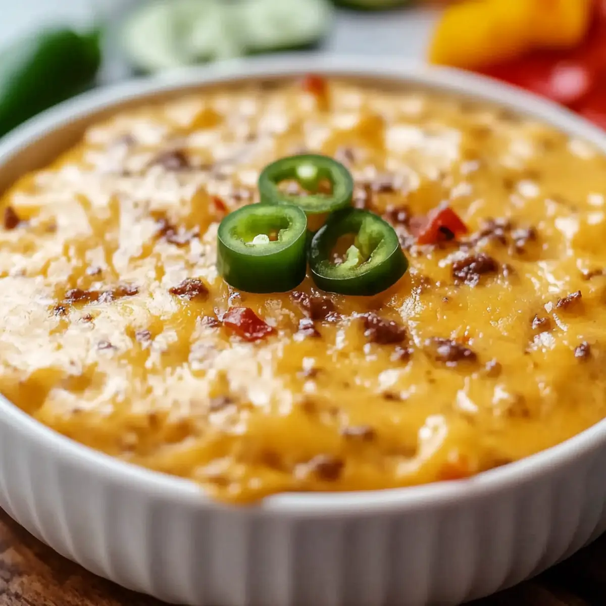 Creamy Velveeta Cheese Dip with Sausage