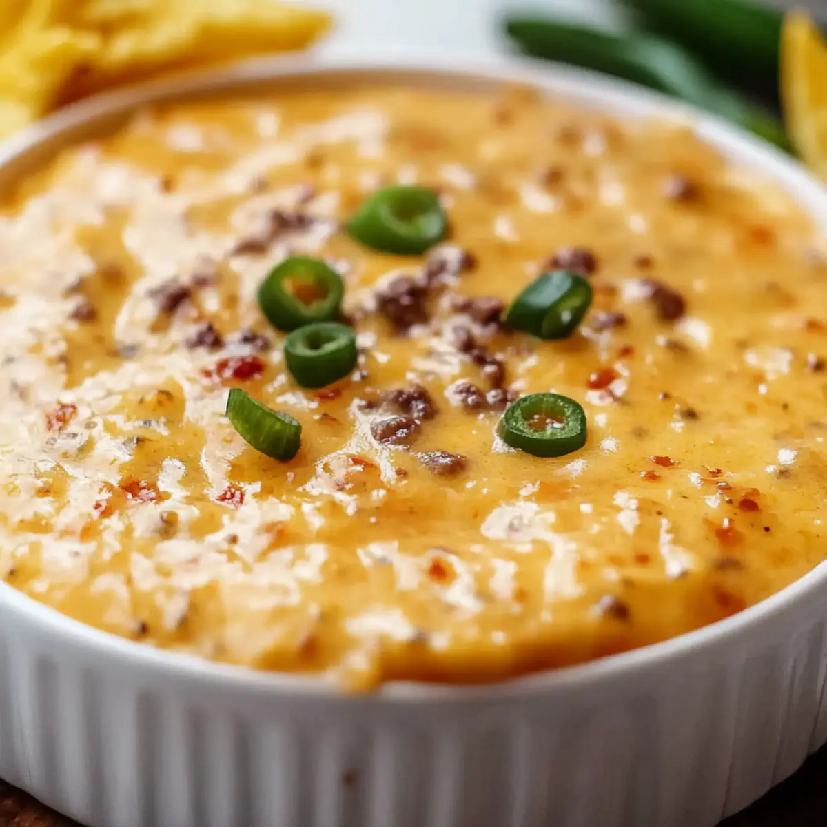 Creamy Velveeta Cheese Dip with Sausage
