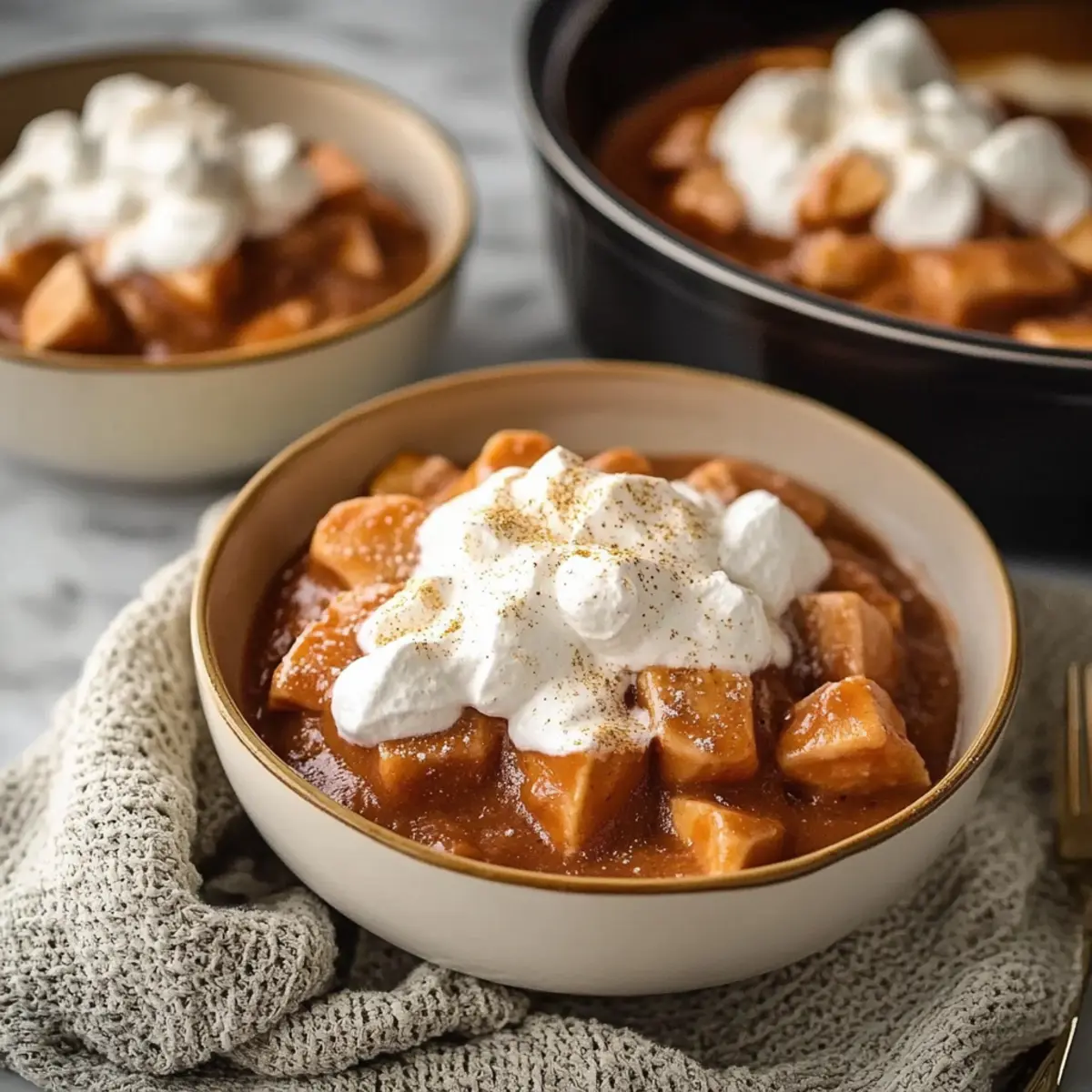 Crockpot Sweet Potatoes with Marshmallows