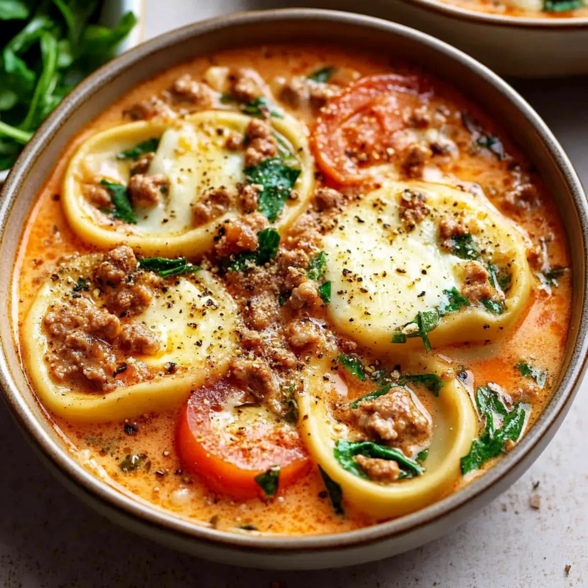 Crockpot Tortellini Soup with Sausage