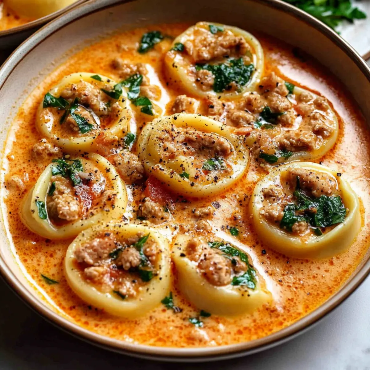 Crockpot Tortellini Soup with Sausage