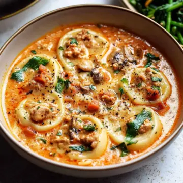 Crockpot Tortellini Soup with Sausage