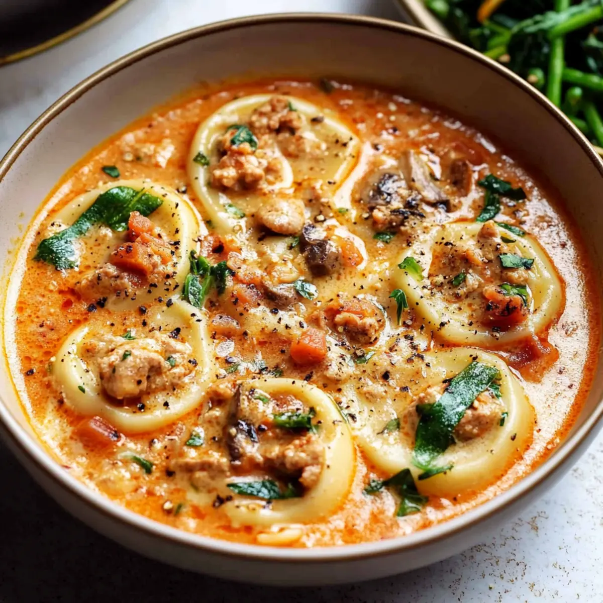 Crockpot Tortellini Soup with Sausage