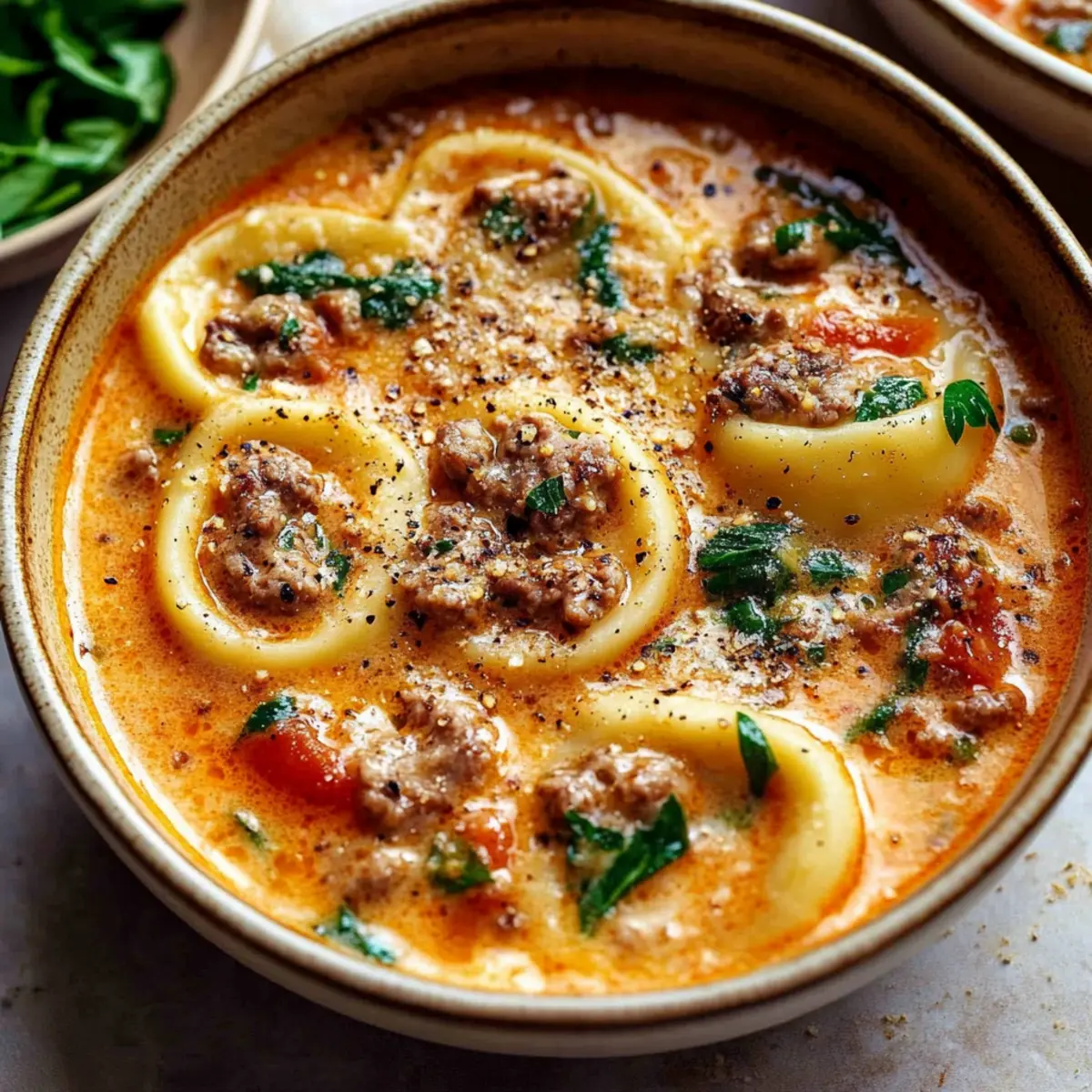 Crockpot Tortellini Soup with Sausage