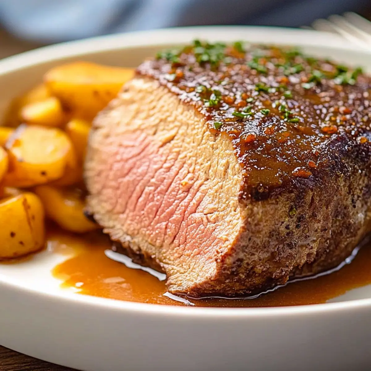 Dutch Oven Pot Roast Beef With French Onion Gravy