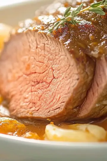 Dutch Oven Pot Roast Beef With French Onion Gravy