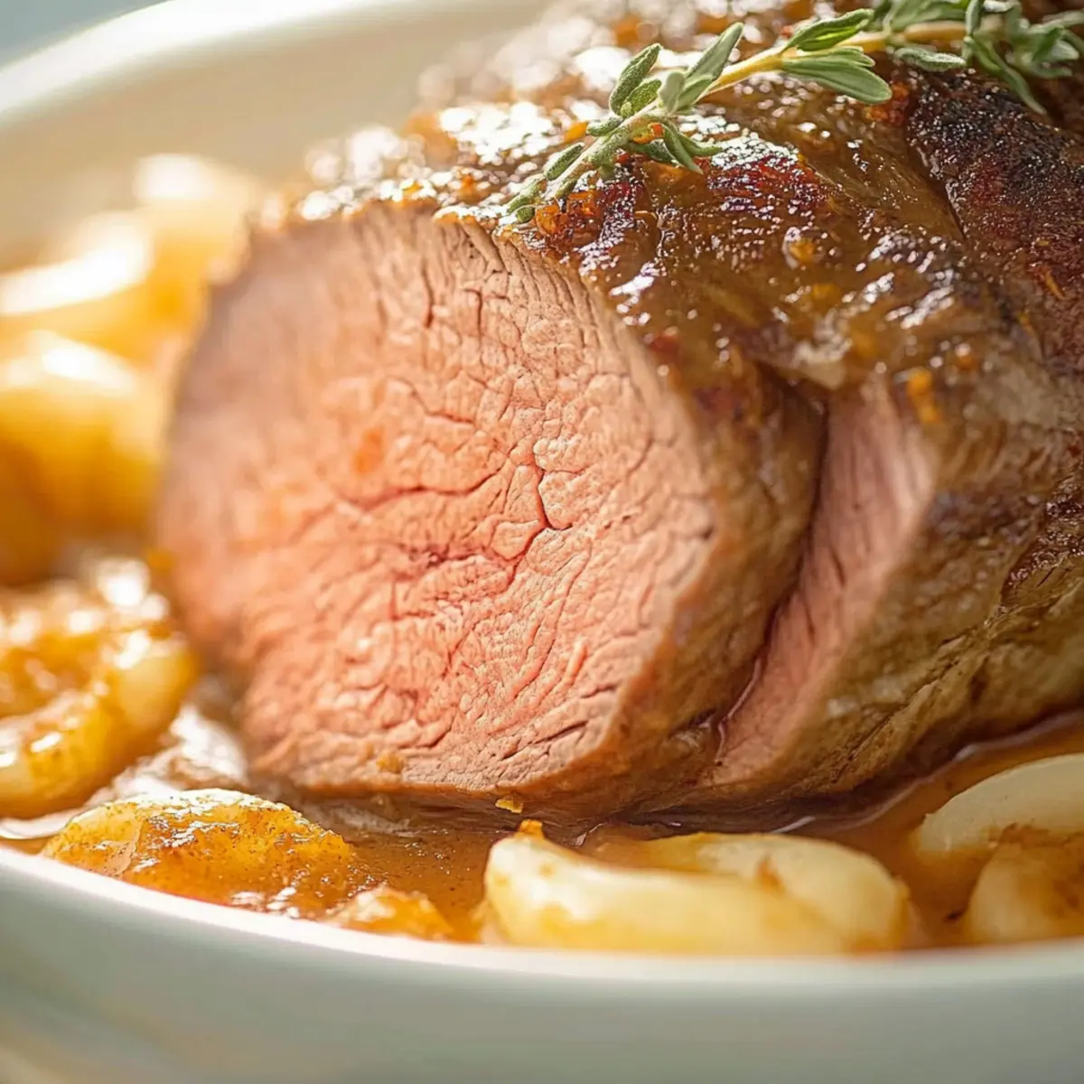 Dutch Oven Pot Roast Beef With French Onion Gravy