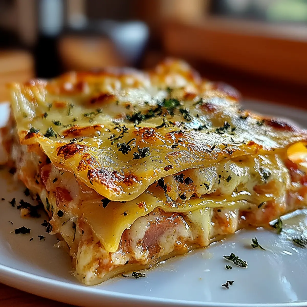 Garlic Butter Shrimp Scampi Lasagna