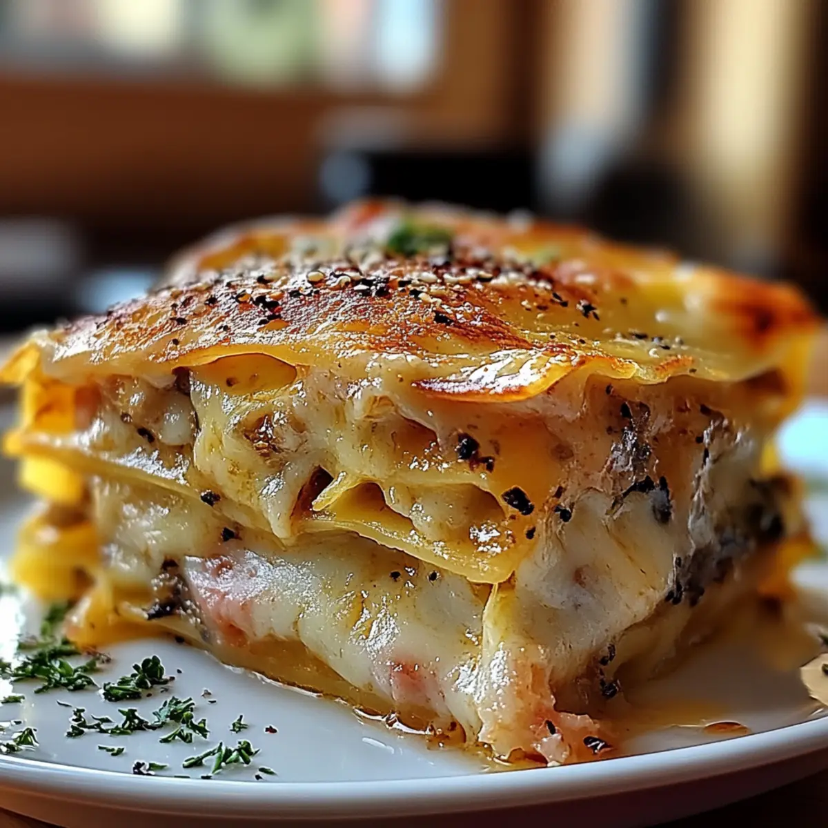 Garlic Butter Shrimp Scampi Lasagna