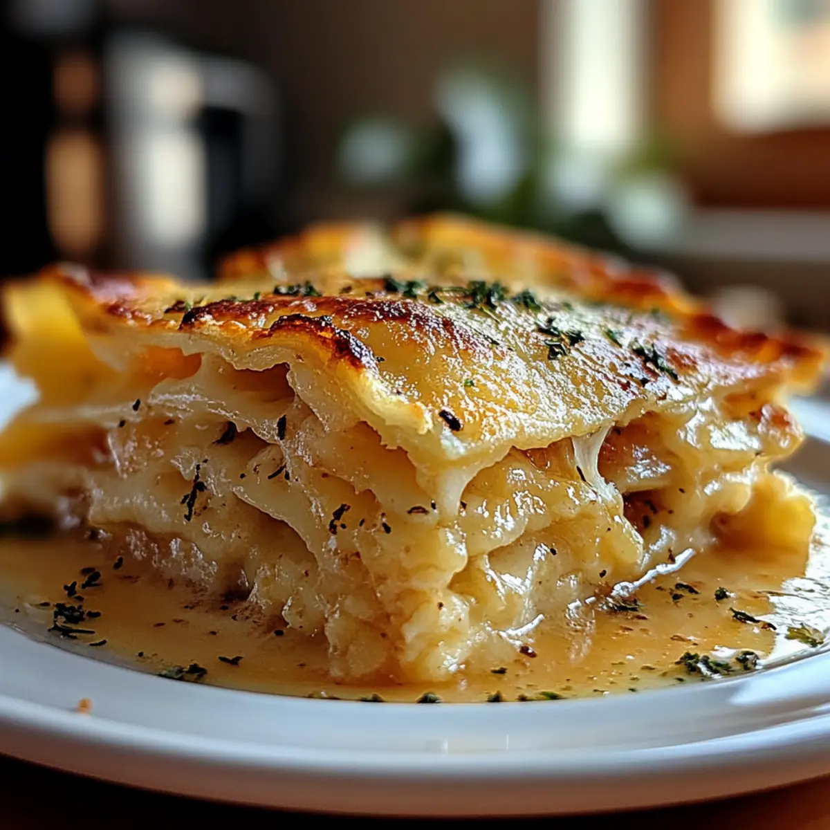 Garlic Butter Shrimp Scampi Lasagna