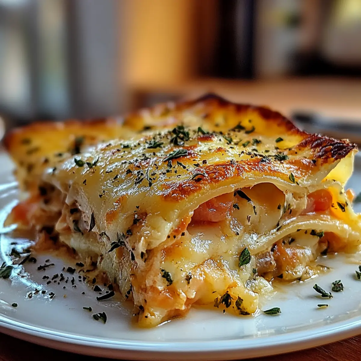 Garlic Butter Shrimp Scampi Lasagna