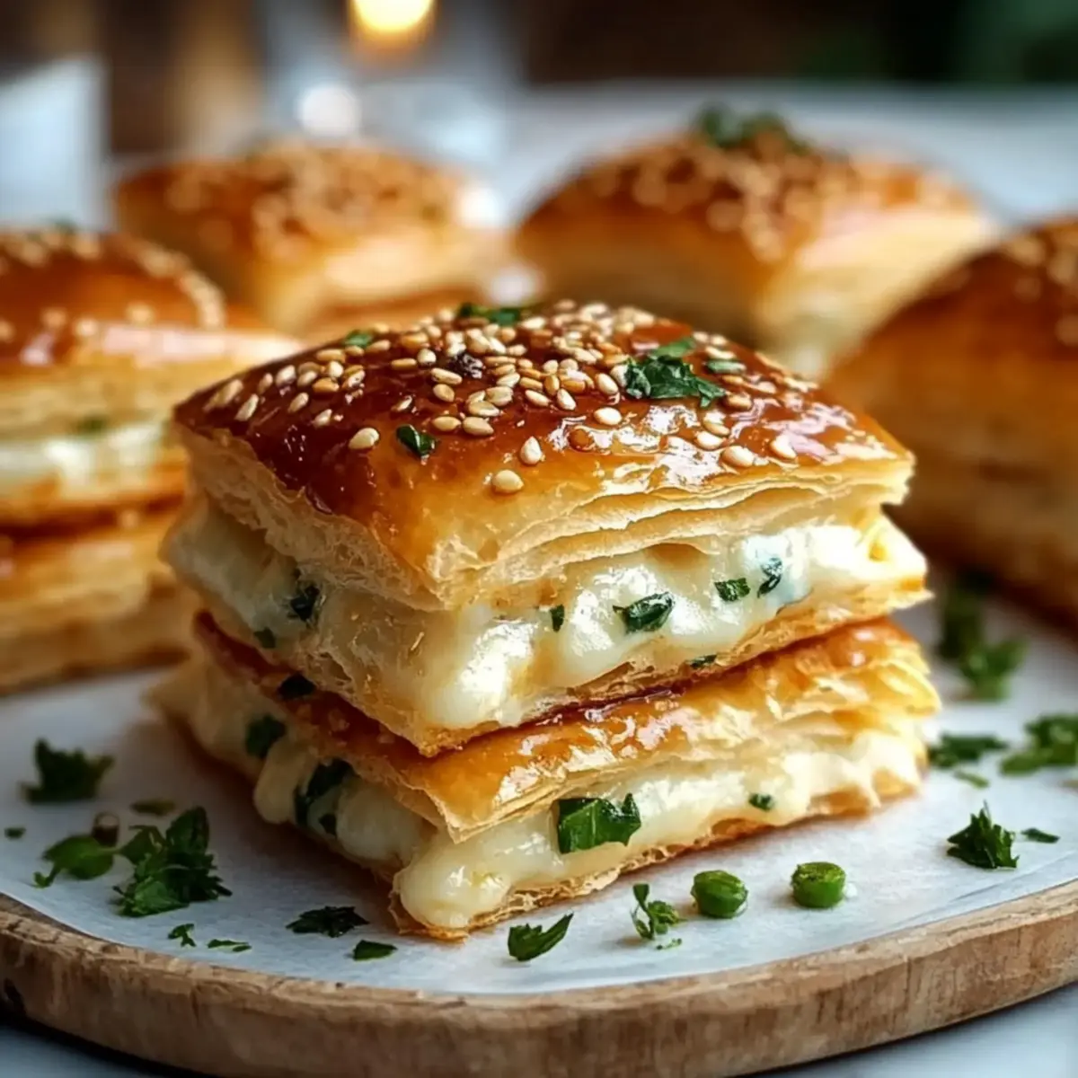 Golden Herb & Cheese Puff Pockets