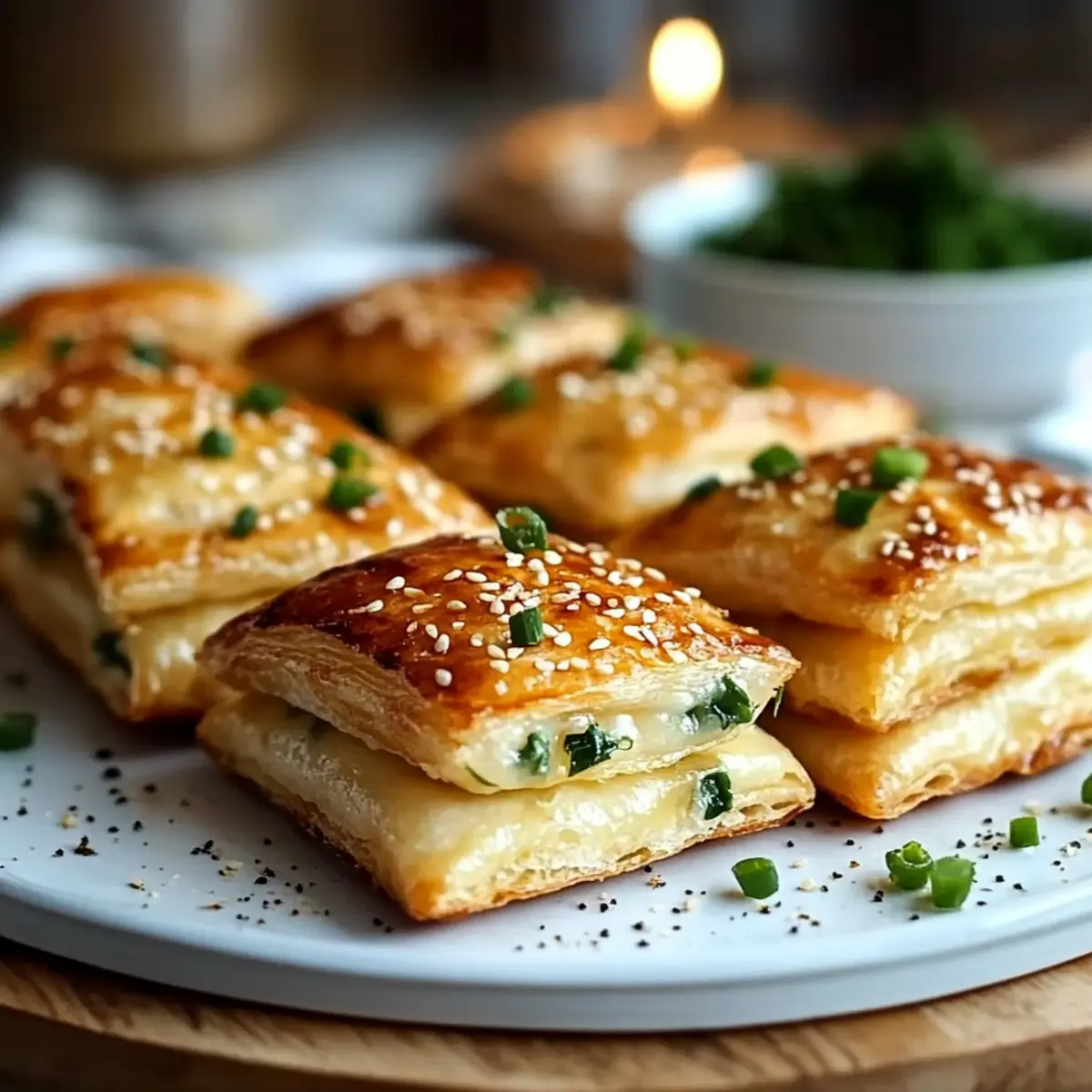 Golden Herb & Cheese Puff Pockets