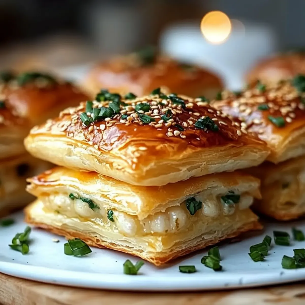 Golden Herb & Cheese Puff Pockets