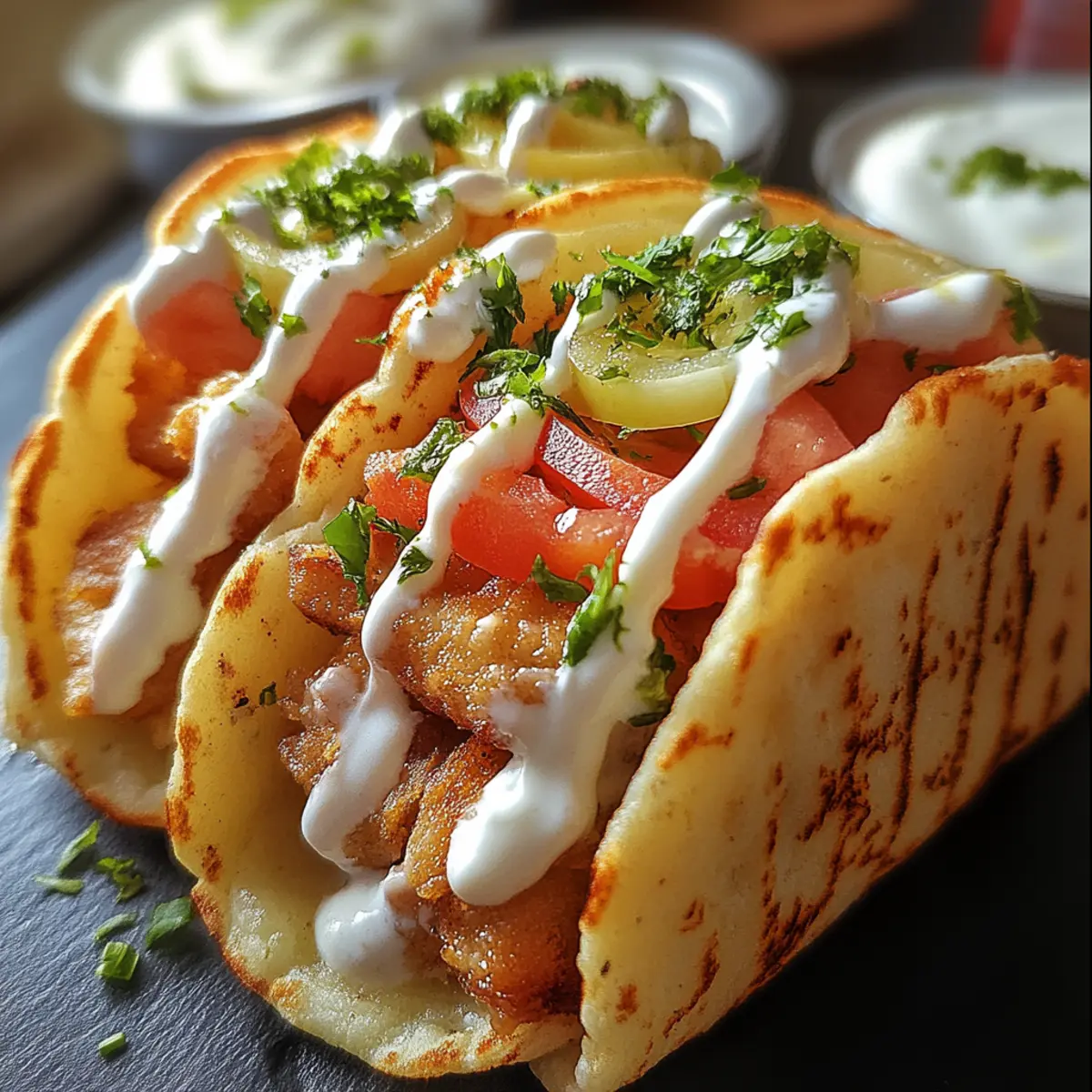 Lemon Chicken Cloud Bread Tacos