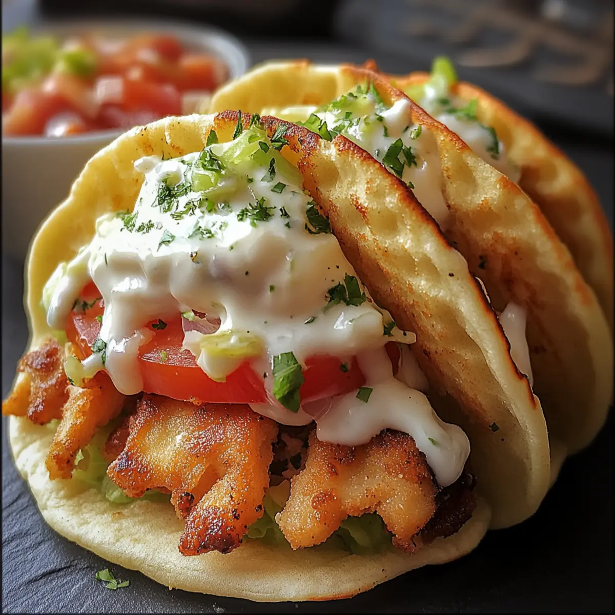 Lemon Chicken Cloud Bread Tacos