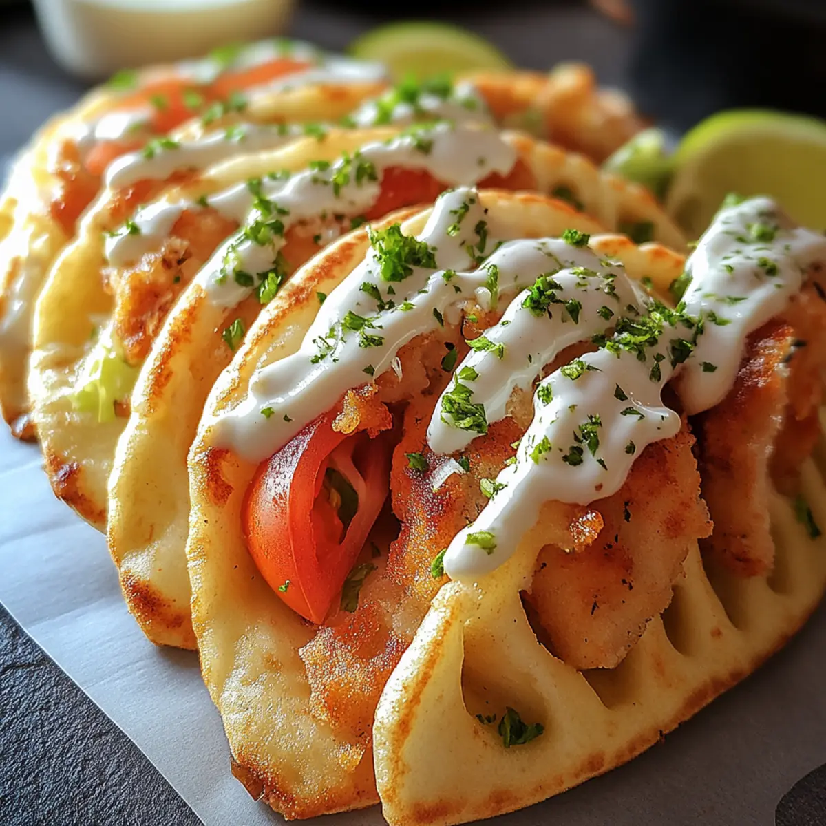 Lemon Chicken Cloud Bread Tacos