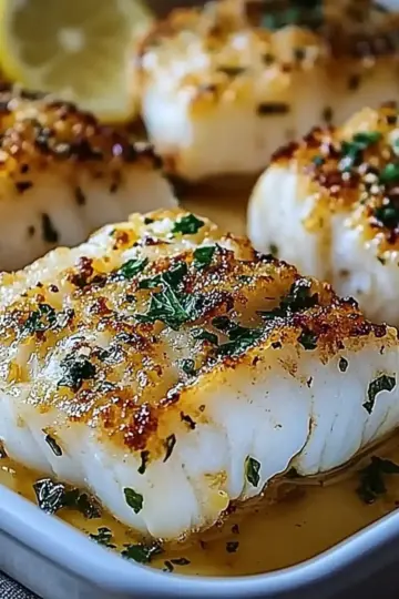 Lemon Garlic Baked Cod