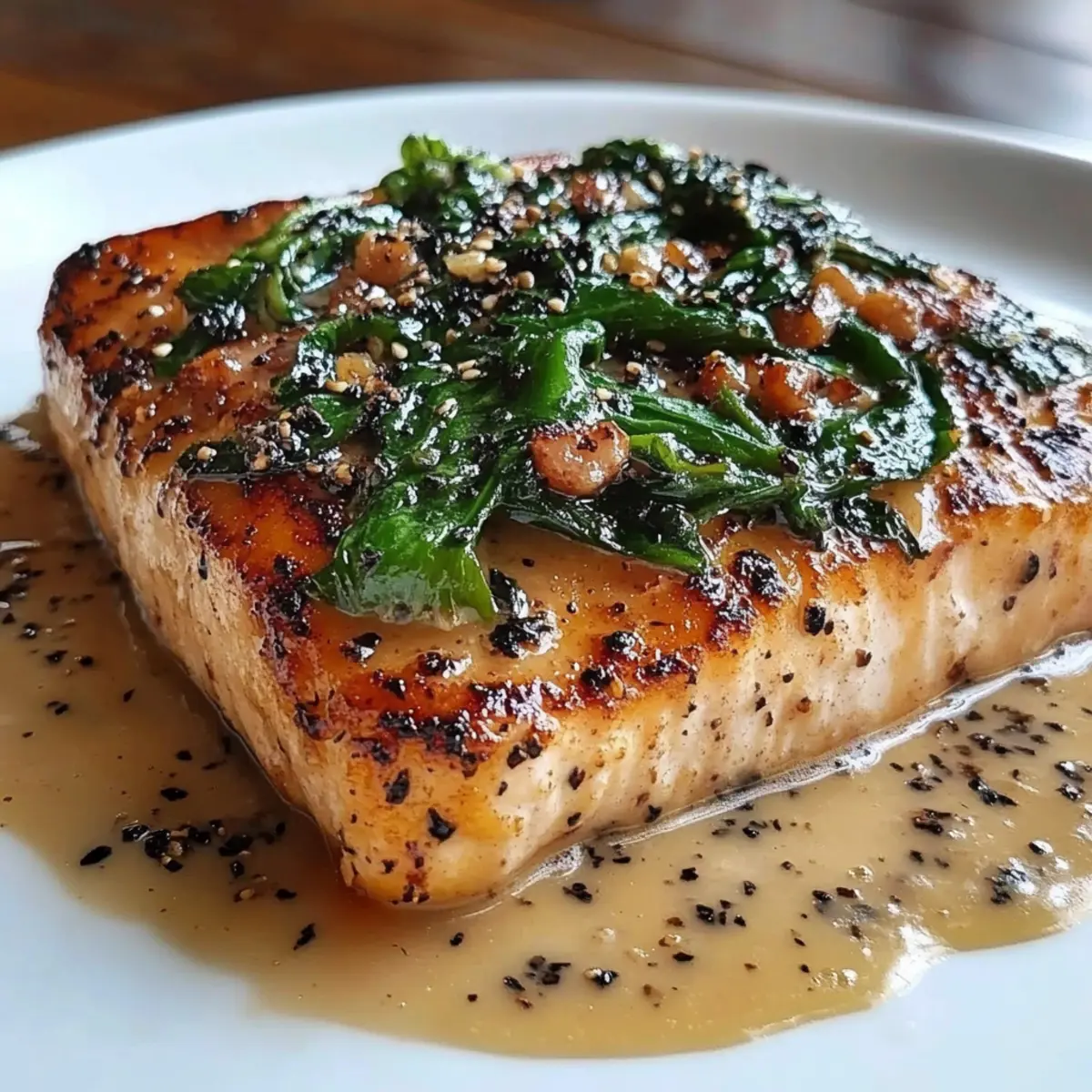 Pan-Seared Salmon with Creamy Florentine Sauce