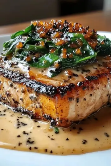 Pan-Seared Salmon with Creamy Florentine Sauce