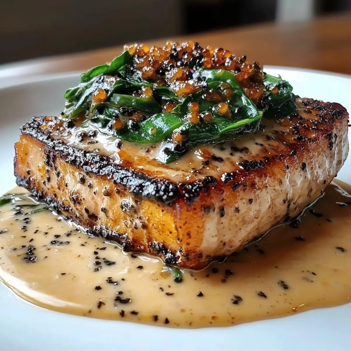 Pan-Seared Salmon with Creamy Florentine Sauce