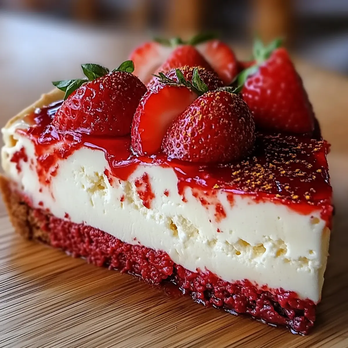 Red Velvet Strawberry Cheesecake