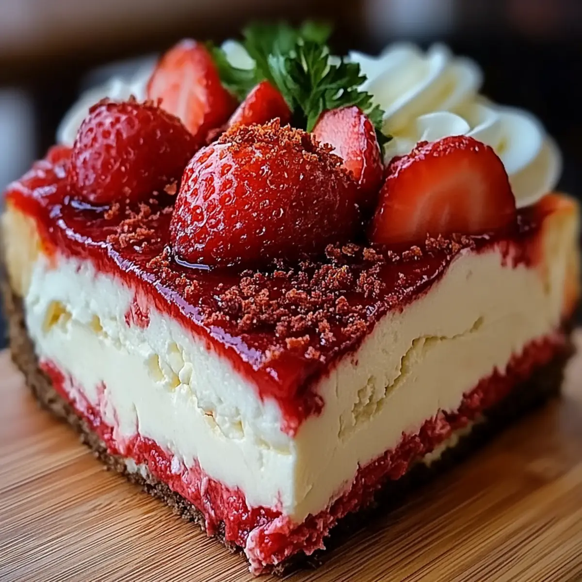 Red Velvet Strawberry Cheesecake