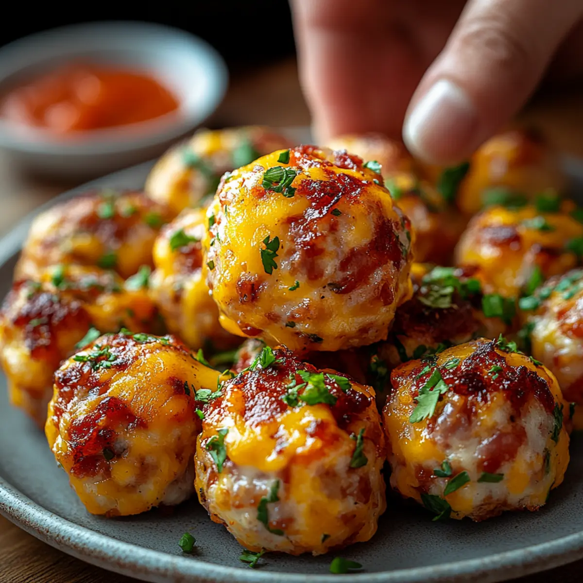 Rotel Cream Cheese Sausage Balls