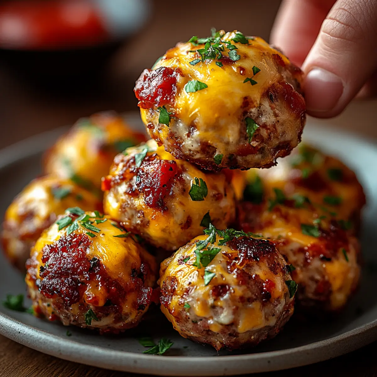 Rotel Cream Cheese Sausage Balls