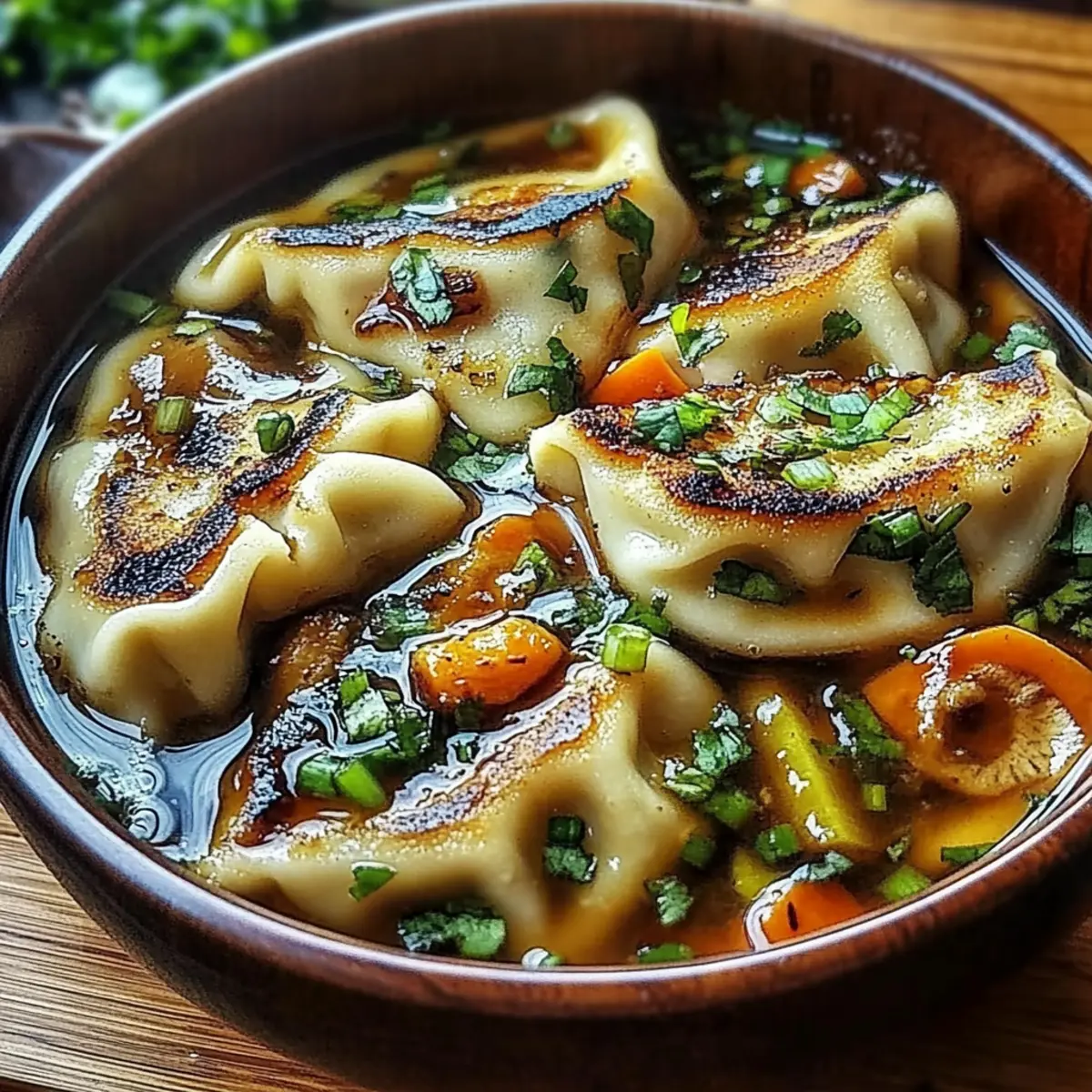 Savory Asian Potsticker Soup