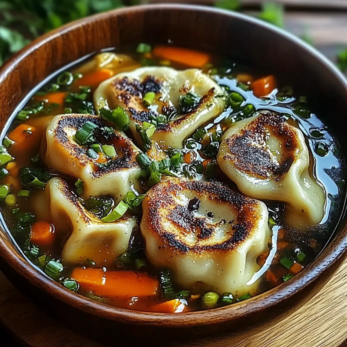 Savory Asian Potsticker Soup